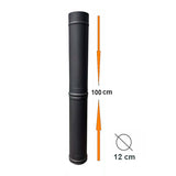 Tube INOX Anthracite 100cm pour MAXIMUS 70cm AC80F