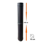 Tube INOX Anthracite 100cm pour MAXIMUS 100cm AC81F