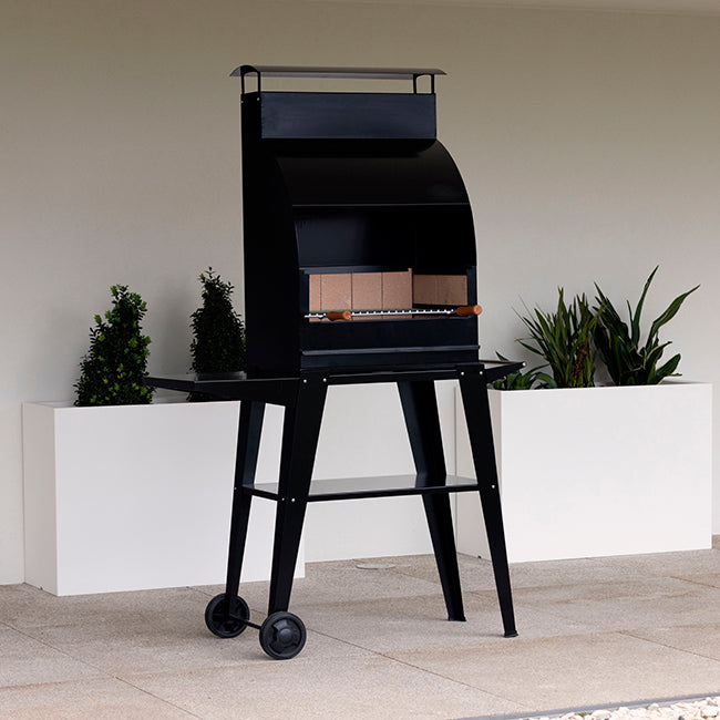 Barbecue en métal et en briques AC88F