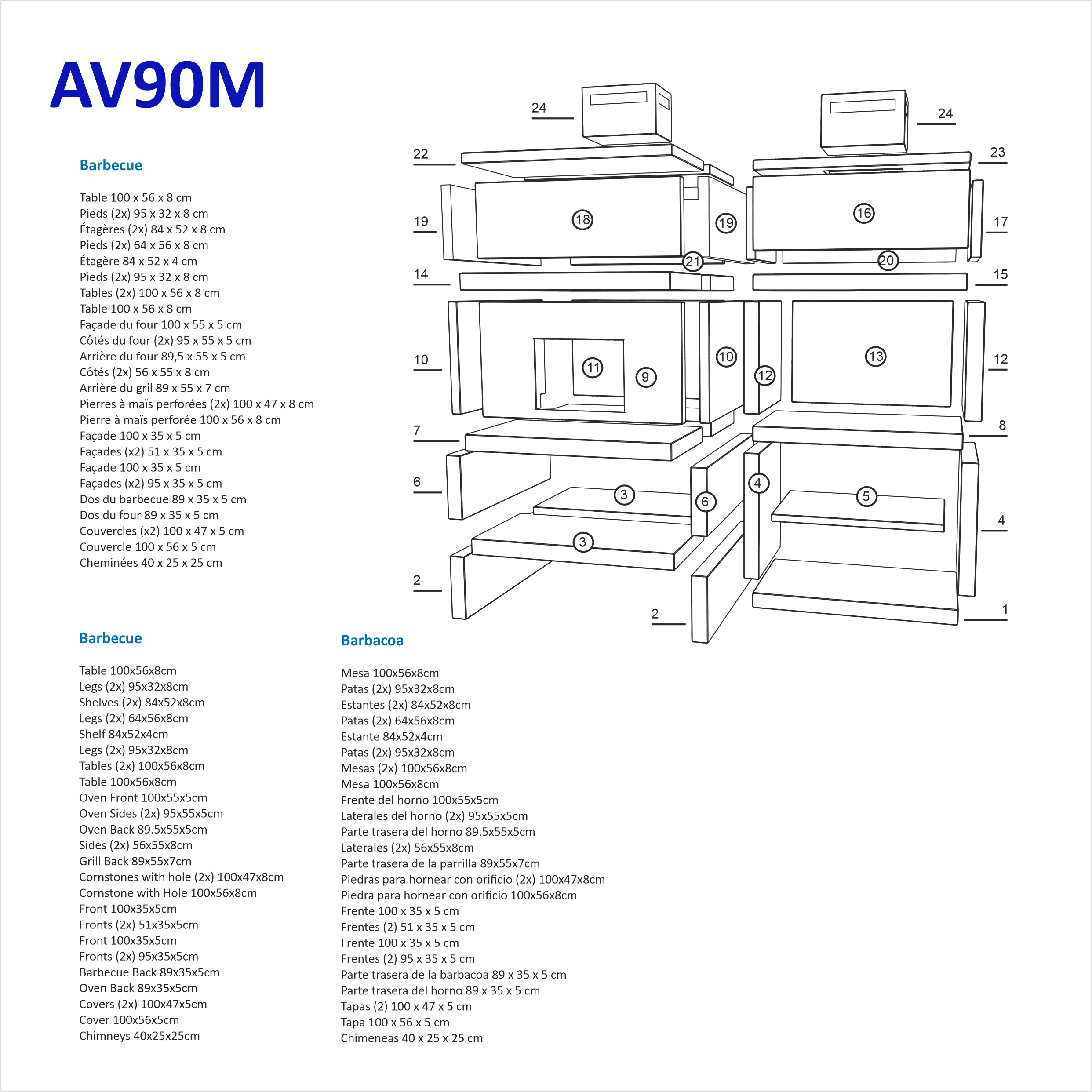 Barbecue Moderne avec Four AV90M