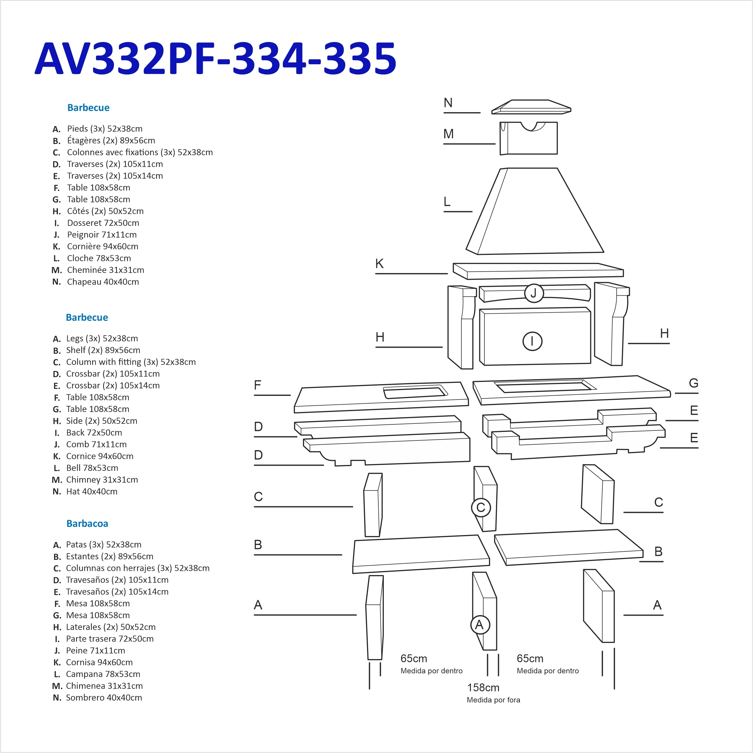 Barbecue avec Evier Inox 