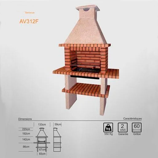 Barbecue en Brique Fixe 