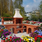 Barbecue en Brique d'Angle avec évier 