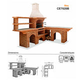 barbecue en brique d angle avec evier ce7020b