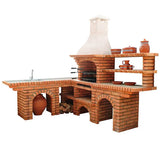 barbecue en brique d angle avec evier 