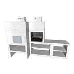 barbecue moderne avec four et evier av80m