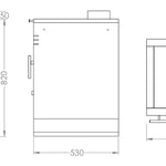 Cuisinière a bois émaillé Oliveirinha PF053F