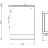 Cuisinière a bois émaillé Oliveirinha PF053F
