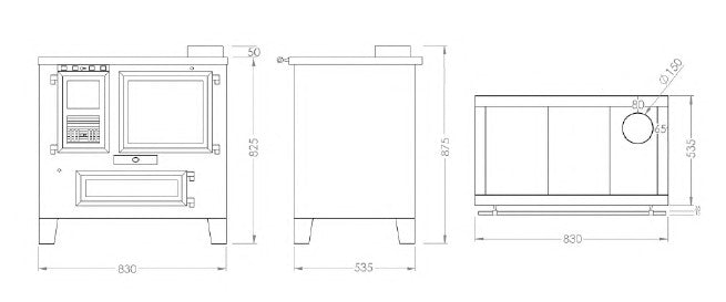 Cuisinière a bois traditionnel  PF063F