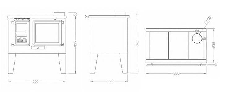 Cuisinière a bois Rustique VOLTAIRE PF002F