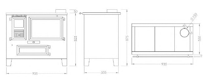 Cuisinière a bois traditionnel PLUS PF064F