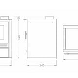 Cuisinière a bois Inox Hugo PF005F