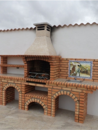Imagen de Barbacoa tradicional de Portugal con fregadero  CE6010F