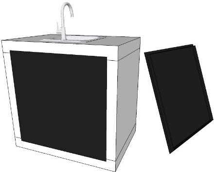 Imagen de Panel trasero de Acero para módulo 80 FA80F