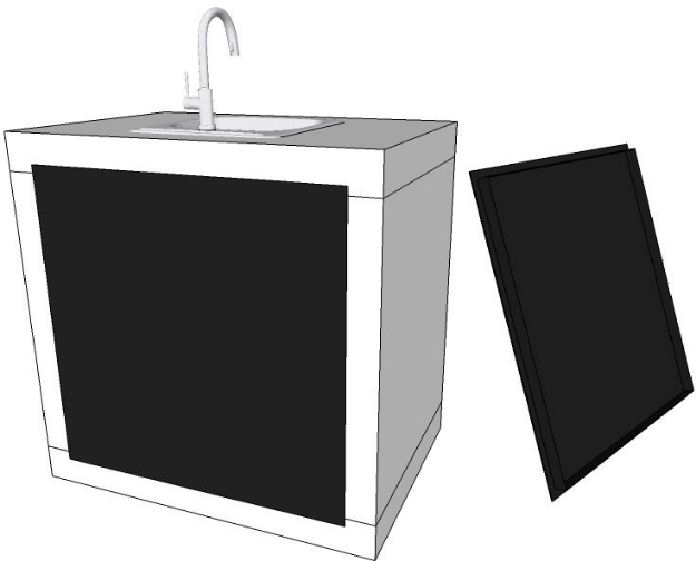 Picture of Panel trasero de Acero para módulo 80 FA80F