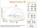 Picture of Horno de pizza y pan BUENAVENTURA ROJO 90cm