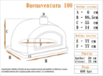 Picture of Horno de pizza y pan BUENAVENTURA ROJO 100 cm