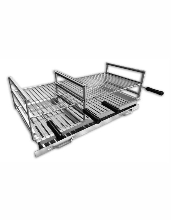 Imagen de Parrilla de acero inoxidable para encastrar doble 88x44 AC43F