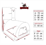 Picture of Horno de Leña para Pizza y Pan MAXIMUS Negro con Soporte Atlas Negro