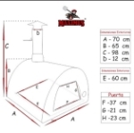 Picture of Horno de Leña MAXIMUS ARENA Negro con Soporte ATLAS Negro