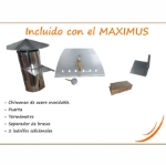 Picture of Horno de Leña MAXIMUS ARENA Negro con Soporte WOODY Negro