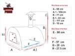 Picture of Horno Movil de leña Rojo MAXIMUS PRIME