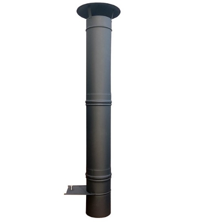 Imagen de Chimenea de acero inoxidable Gris Antracita MAXIMUS 100cm AC76F