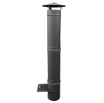 Picture of Chimenea de acero inoxidable Gris Antracita MAXIMUS PRIME 100cm AC77F