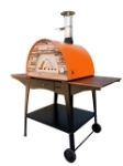 Picture of Horno de Leña MAXIMUS ARENA Naranja con Soporte WOODY Negro