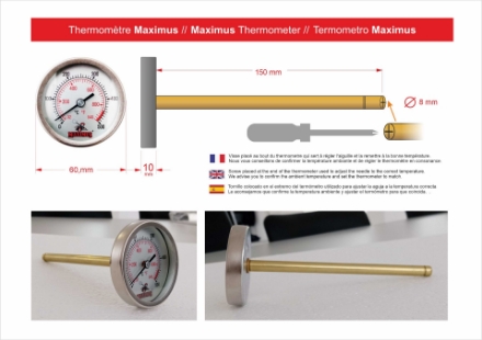 Imagen de Termómetro horno de leña 15cm AC27F