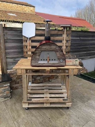 Imagen de Horno de Leña Pizza y Pan MAXIMUS ARENA Rojo PRO