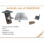 Picture of Horno de Leña MAXIMUS ARENA Amarillo con Soporte ATLAS Negro