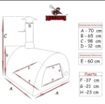 Picture of Horno de Leña MAXIMUS ARENA Amarillo con Soporte ATLAS Negro
