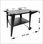 Picture of Horno de Leña MAXIMUS ARENA Naranja con Soporte ATLAS Negro