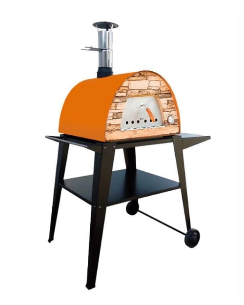 Picture of Horno de Leña MAXIMUS ARENA Naranja con Soporte ATLAS Negro